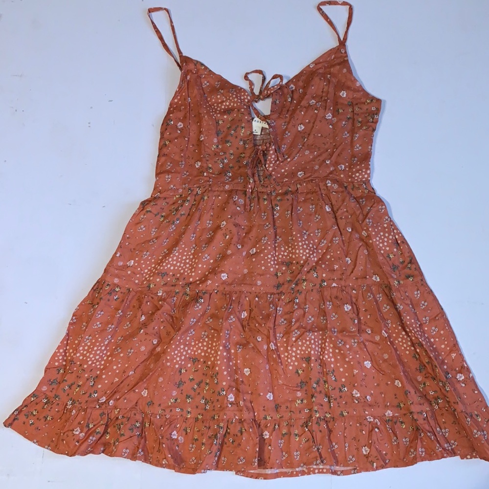New Aeropostle Key-hole A-line V-neck Dress Floral Size Medium
